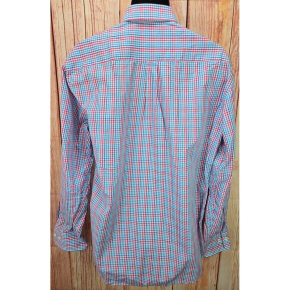 Peter Millar Mens Crown Plaid Dress Shirt Large - Picture 2 of 7
